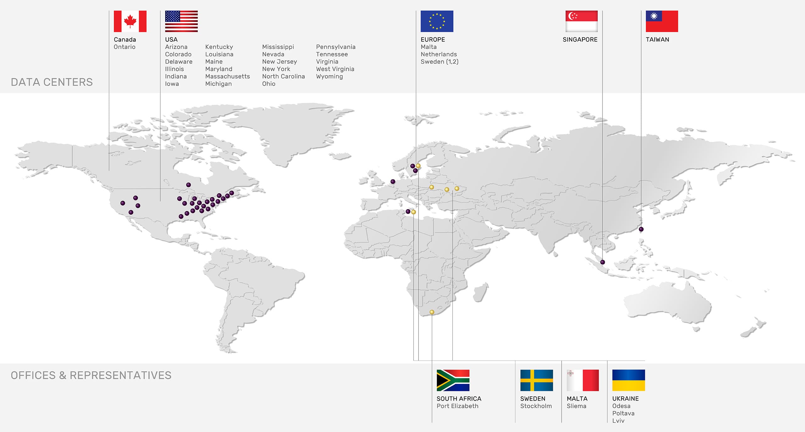 Internet Vikings Hosting Provider - Data Centers - Map