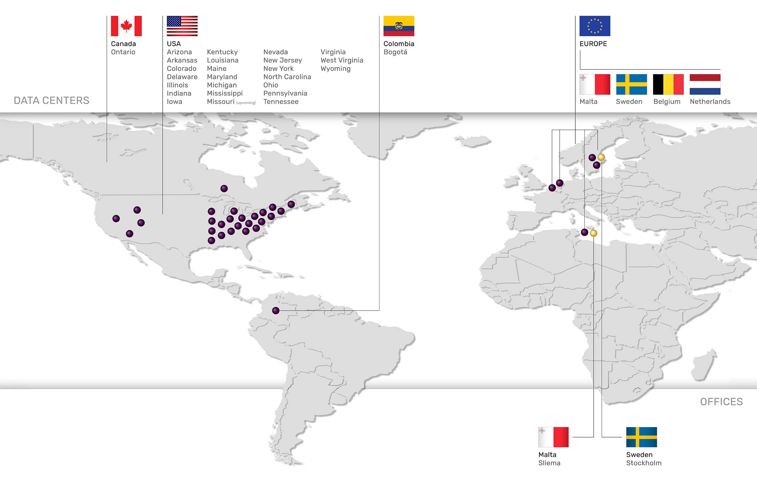 Internet Vikings Hosting Provider - Data Centers - Map